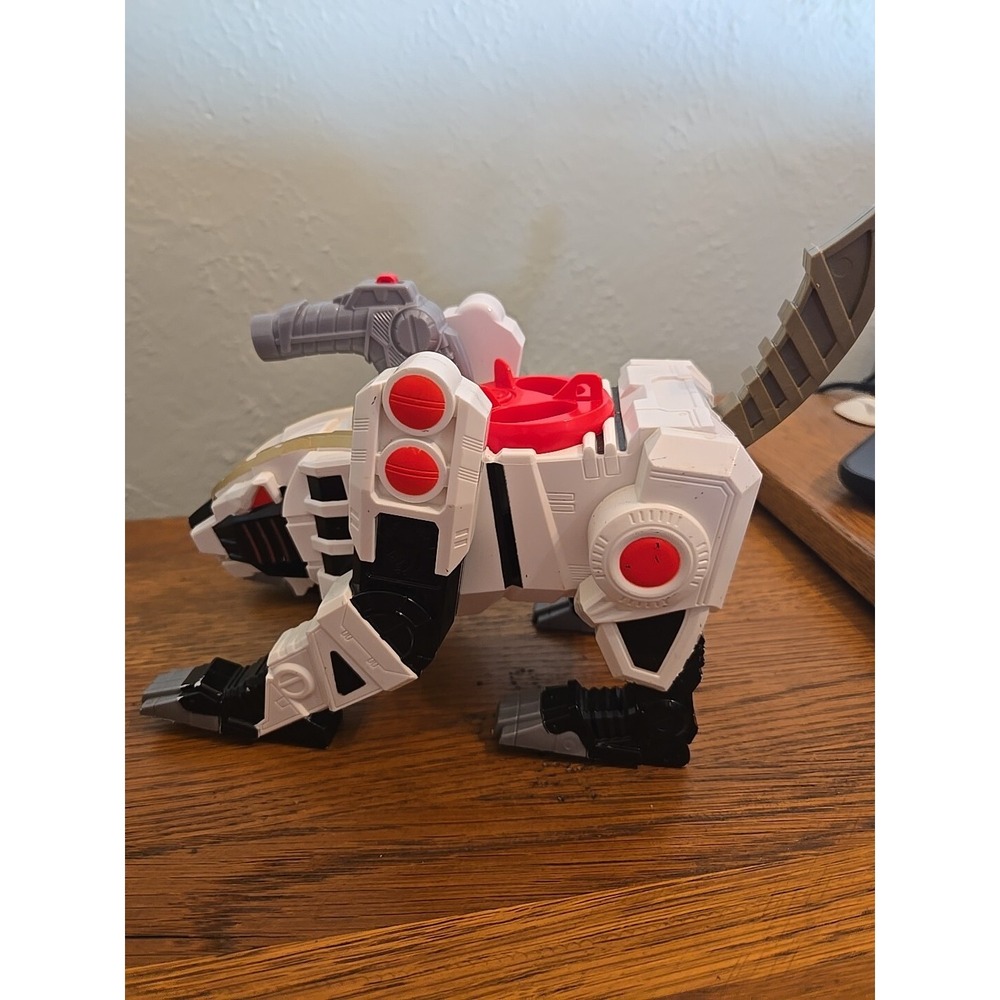 Imaginext MMPR Power Rangers White Ranger 10" Tiger Zord Vehicle 2015 No Figure - Picture 3 of 6